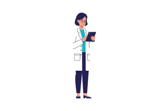 Female Doctor Using Digital Tablet