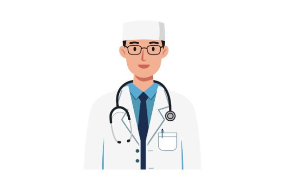 Friendly Male Doctor Wearing a White Coa