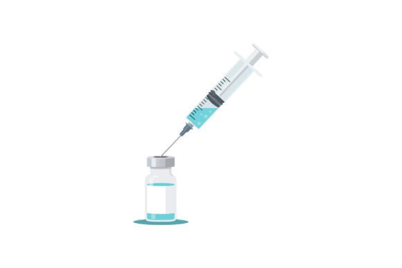 Medical Syringe Drawing Liquid from Clea