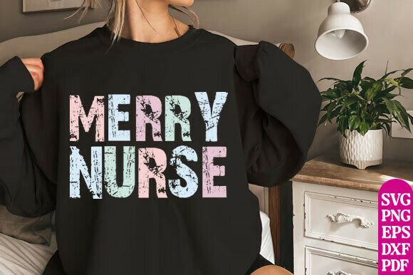 Merry Nurse PNG: Christmas Nurse Shirt