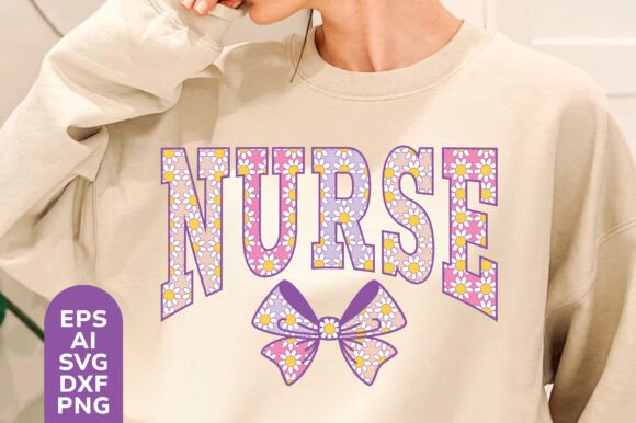 Nurse Daisy Coquette Bow SVG PNG