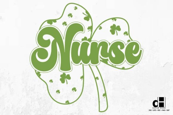 Nurse St Patricks Day Shamrock SVG PNG