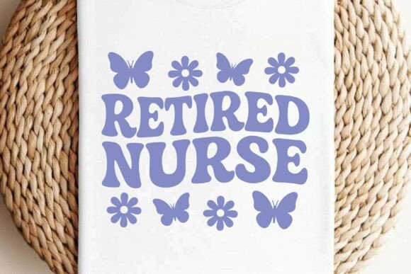 Retired Nurse Retro T-shirt Clipart