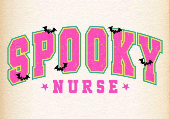 Spooky Nurse Halloween Pink Retro SVG